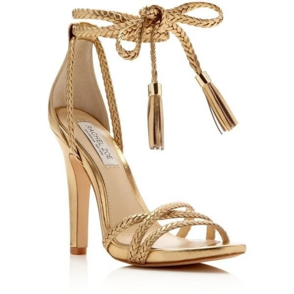 Rachel Zoe Odette Gold Sandal Sz. 6 - Picture 2 of 10